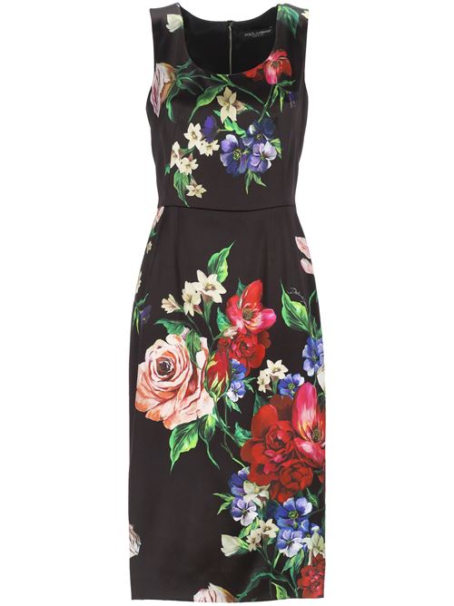 Floral Satin Midi Dress DOLCE&GABBANA | F6ZJ6TFSIB5HN5PR